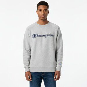 Champion Logo Longsleeve Crewneck  Sweatshirt